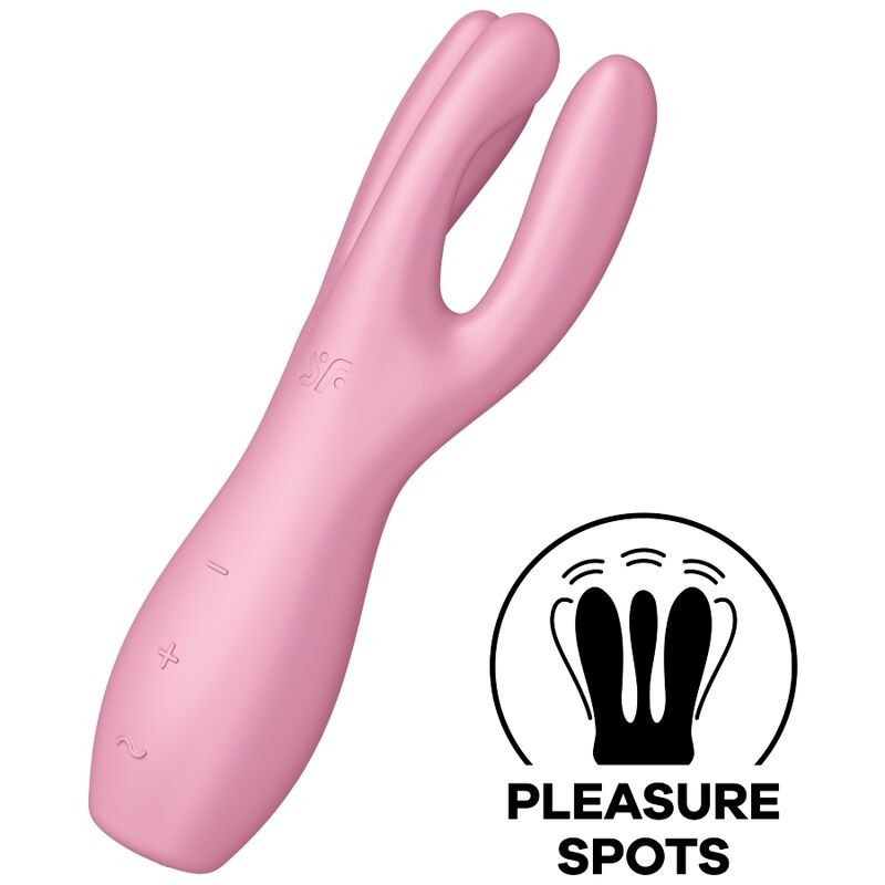 Stimulateur Threesome 3 rose USB - Satisfyer