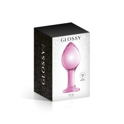 Plug anal boule large en verre rose N°32 - Glossy Toys