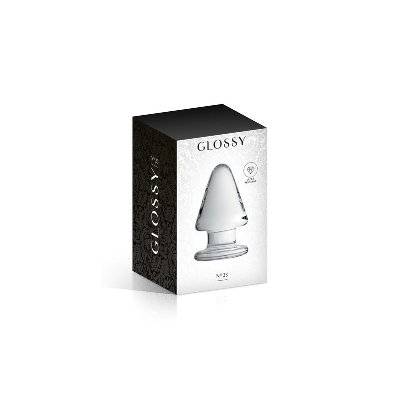 Plug anal en pointe transparent N°23 - Glossy Toys