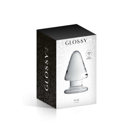 Plug anal en pointe transparent N°23 - Glossy Toys
