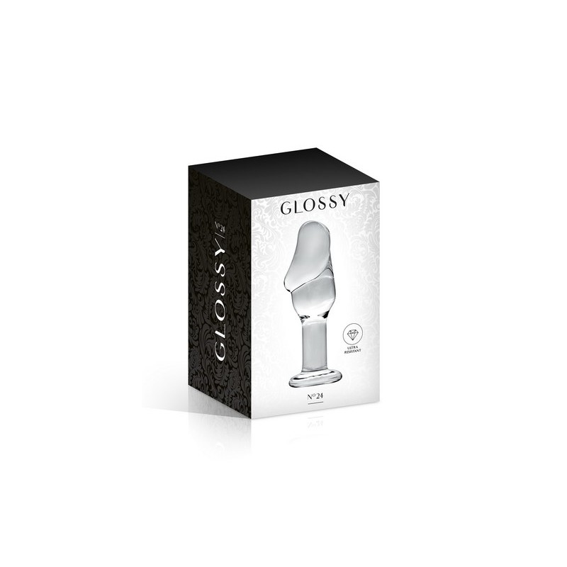 Plug anal avec gland transparent N°24 - Glossy Toys