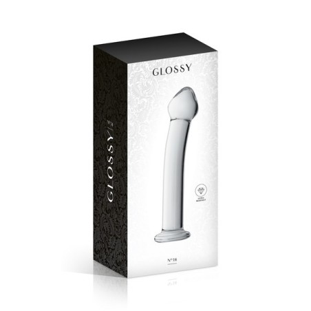 Dildo en verre point G 17.5cm Transparent N°14 - Glossy Toys