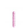 Dildo perlé en verre rose 17cm N°6 - Glossy Toys
