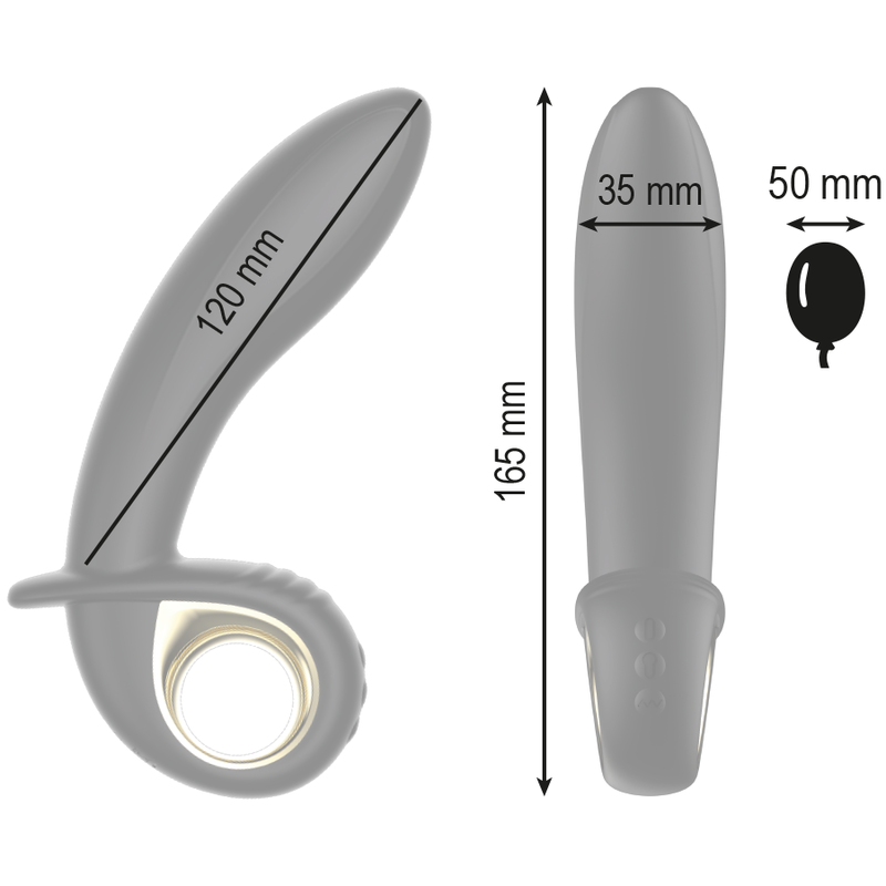 Vibromasseur gonflable télécommande - Ibiza