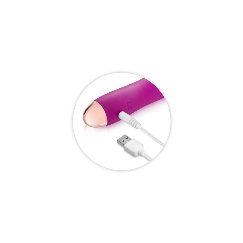 Vibromasseur rose strié USB Joystick My First 