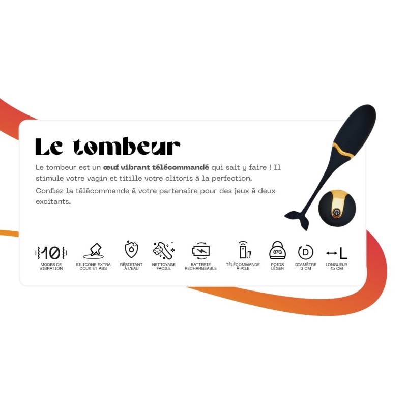 Le Tombeur, Oeuf vibrant télécommandé - L'insatiable Jacquie & Michel