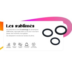 Les sublimés Lot de 3 Cockrings - L'insatiable Jacquie & Michel