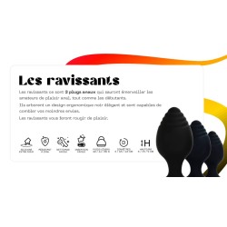 Les ravissants Lot de 3 plugs anaux  - L'insatiable Jacquie & Michel