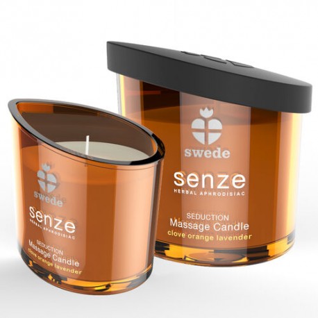 BOUGIE DE MASSAGE SWEEDE SENZE SEDUCTION - GIROFLE,ORANGE,LAVANDE