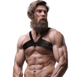 FETISH - HARNAIS POITRINE POUR HOMME  EN CUIR ÉCOLOGIQUE