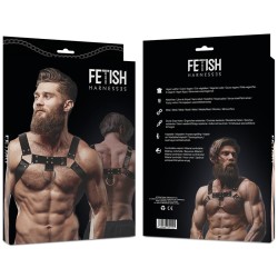 FETISH - HARNAIS DE POITRINE EN CUIR ÉCOLOGIQUE POUR HOMMES