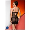 Nuisette et String Celia noir - XXL-XXXL