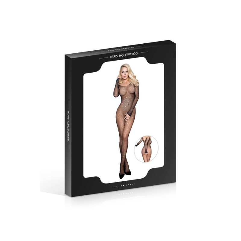 COMBINAISON STRASS NOIR T.U