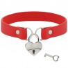 COQUETTE CHIC DESIRE - COLLIER EN CUIR VEGAN AVEC ACCESSOIRE COEUR AVEC CLÉ