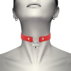 COQUETTE CHIC DESIRE - COLLIER EN CUIR VEGAN AVEC ACCESSOIRE COEUR AVEC CLÉ