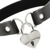 COQUETTE CHIC DESIRE - COLLIER EN CUIR VEGAN AVEC ACCESSOIRE COEUR AVEC CLÉ