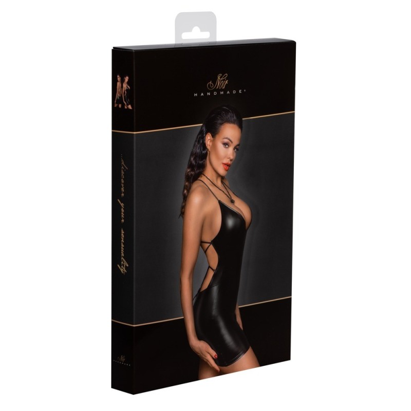 Mini-robe extra courte et moulante noire