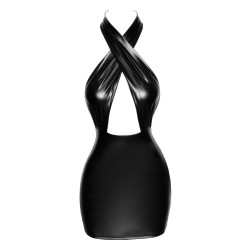 Robe extra-courte avec un haut dos nu style cache-cœur