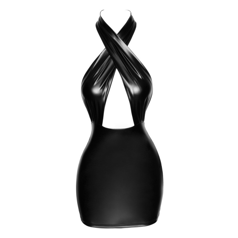 Robe extra-courte avec un haut dos nu style cache-cœur