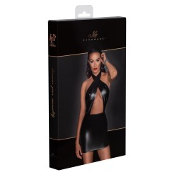 Robe extra-courte avec un haut dos nu style cache-cœur