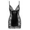 Robe à bretelles extra courte - Noir Handmade