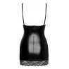 Robe à bretelles extra courte - Noir Handmade