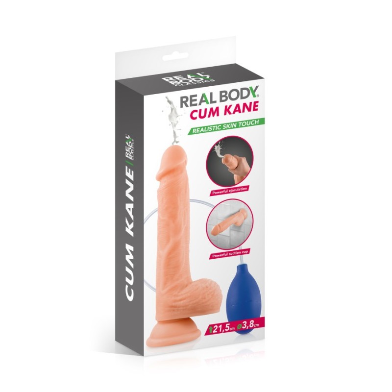 Cum Kane 21,5cm, gode ventouse réaliste éjaculateur