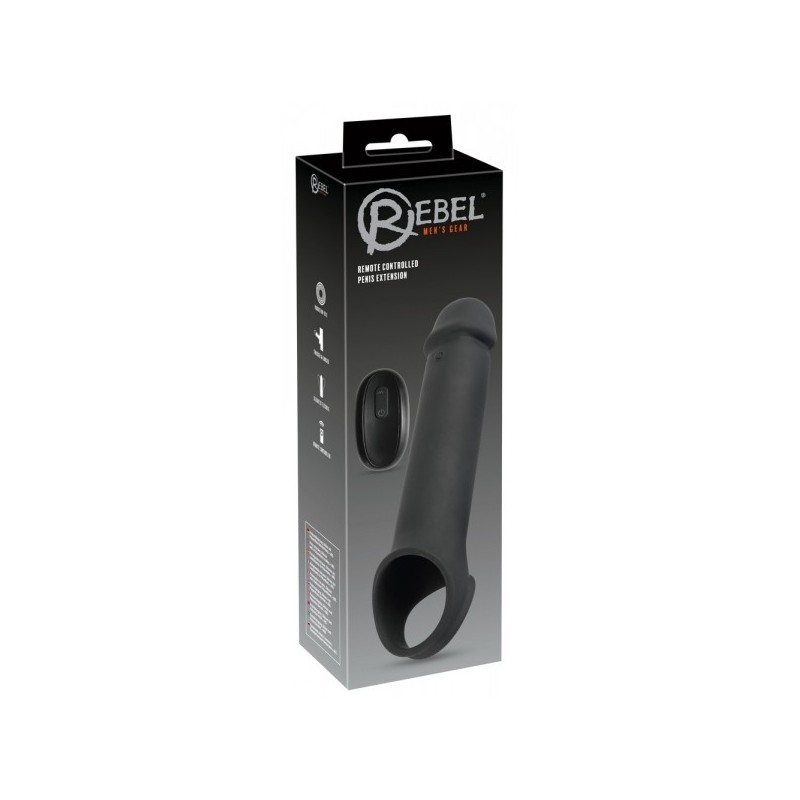 Gaine de pénis vibrante Extension Rebel 19 x 4.5cm