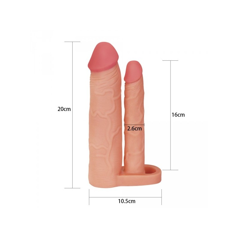 Gaine de pénis Double Penis 18 x 4 cm