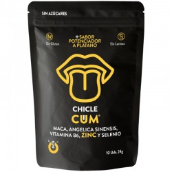 CHEWING GUM AUGMENTATION DE L'ÉJACULATION GOMME ET SPERME SAVEUR BANANE 10 UNITÉS