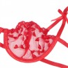 SOUTIEN-GORGE + STRING + PORTE-JARRETELLES IMPRIMÉ COEUR ROUGE S/M - SUBBLIME