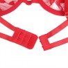 SOUTIEN-GORGE + STRING + PORTE-JARRETELLES IMPRIMÉ COEUR ROUGE S/M - SUBBLIME