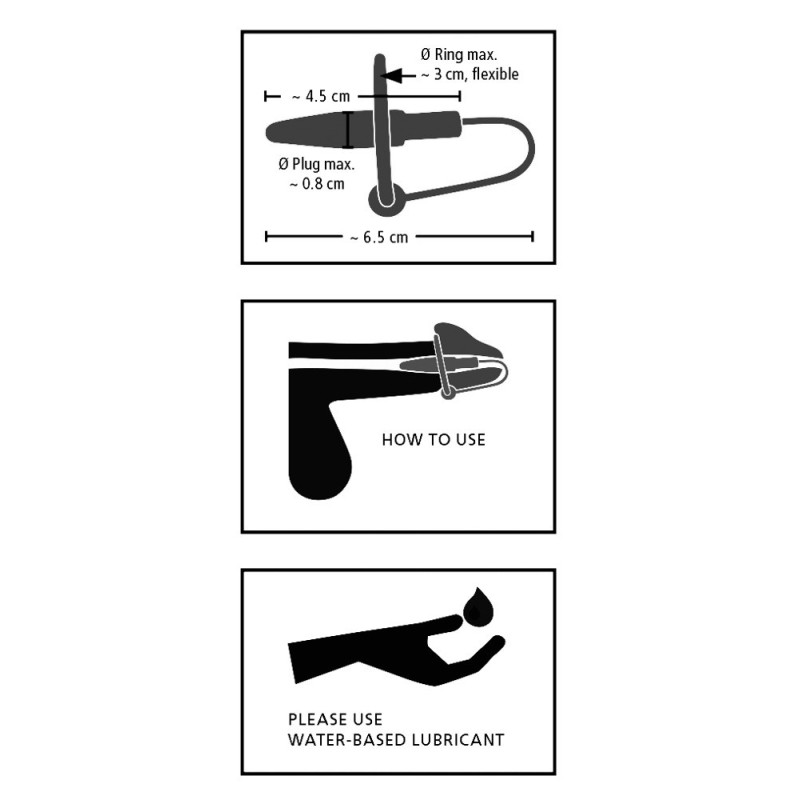 Plug pénien avec anneau de gland