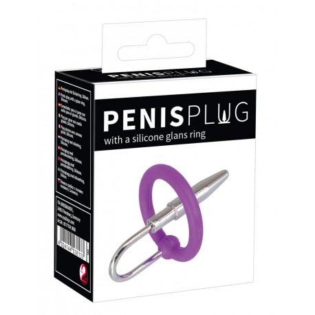 Plug pénien avec anneau de gland