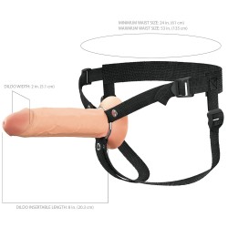 gode ceinture -Hollow Silicone Strap-on - 21,6 cm