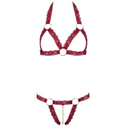 Ensemble 2 Pièces Soutien-Gorge Ouvert et String - Cottelli Collection