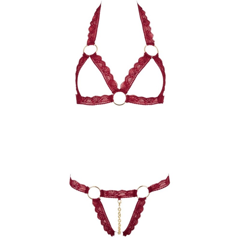 Ensemble 2 Pièces Soutien-Gorge Ouvert et String - Cottelli Collection