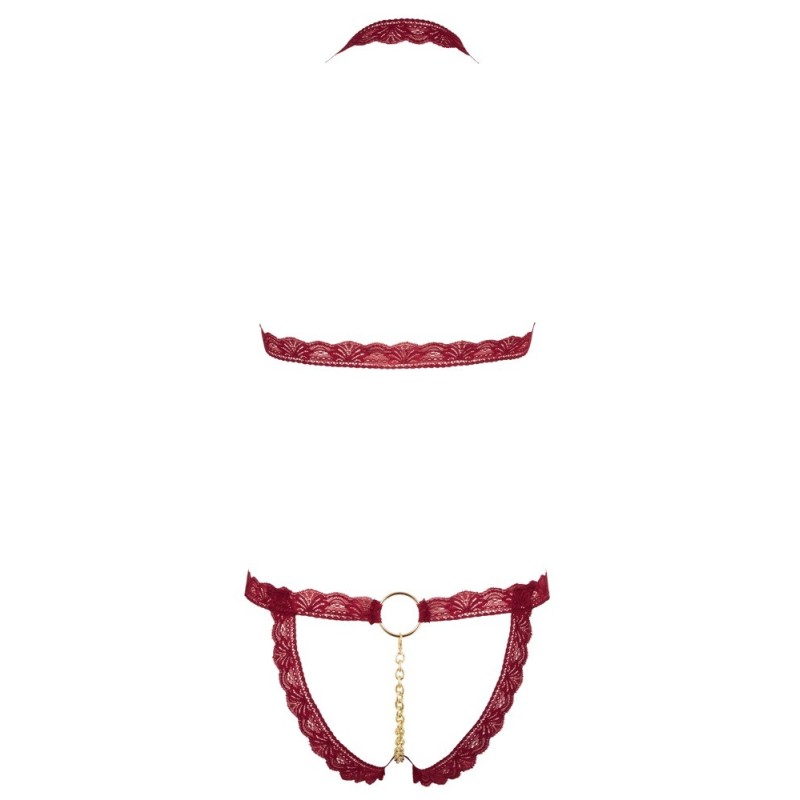 Ensemble 2 Pièces Soutien-Gorge Ouvert et String - Cottelli Collection