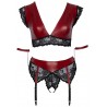 Ensemble bralette, string porte-jarretelles ouvert de Cottelli BONDAGE PLUS - 4XL