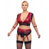 Ensemble bralette, string porte-jarretelles ouvert de Cottelli BONDAGE PLUS - 4XL