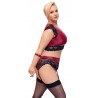 Ensemble bralette, string porte-jarretelles ouvert de Cottelli BONDAGE PLUS - 4XL