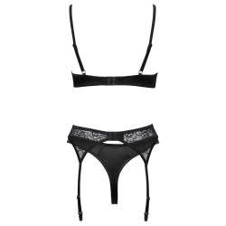 Ensemble soutien-gorge à armatures, porte-jarretelles et string Rio - Cottelli- Taille S