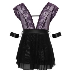 Ensemble nuisette, collier et menottes de Cottelli BONDAGE PLUS - taille XL