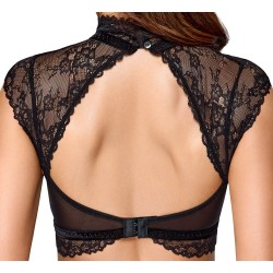 Ensemble noir de Cottelli BONDAGE avec soutien-gorge, slip ouvert et deux menottes douces Taille S