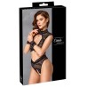 Ensemble noir de Cottelli BONDAGE avec soutien-gorge, slip ouvert et deux menottes douces Taille S