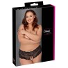 Slip noir ouvert de Cottelli CURVES entièrement en fine dentelle florale