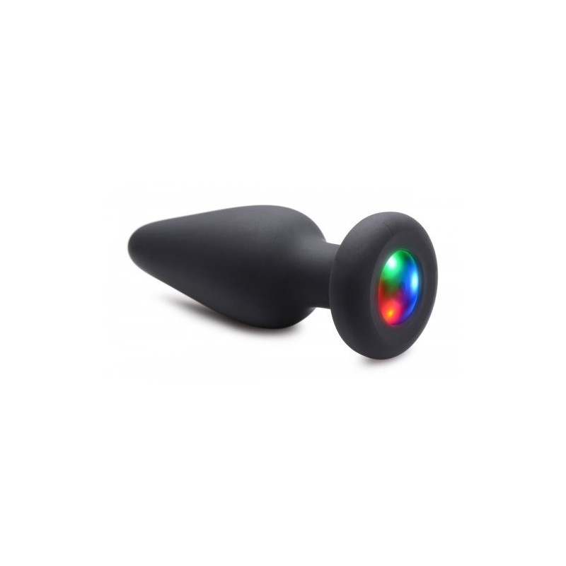 PLUG ANAL EN SILICONE LUMINEUX AVEC LUMIÈRE LED  taille : M