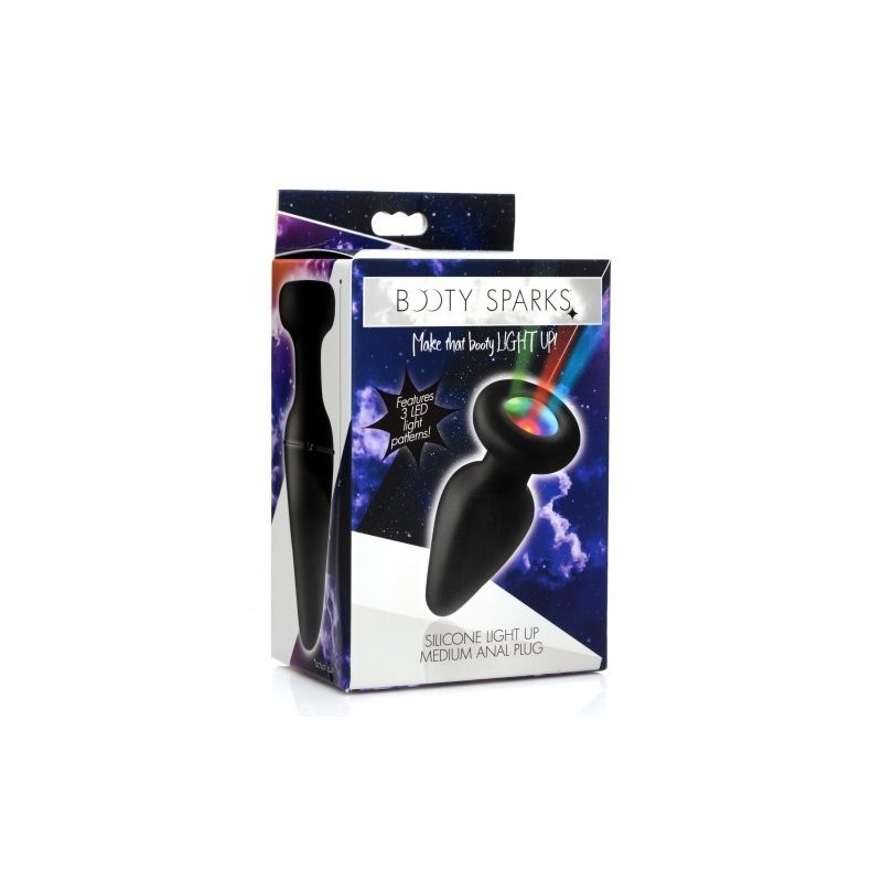 PLUG ANAL EN SILICONE LUMINEUX AVEC LUMIÈRE LED  taille : M