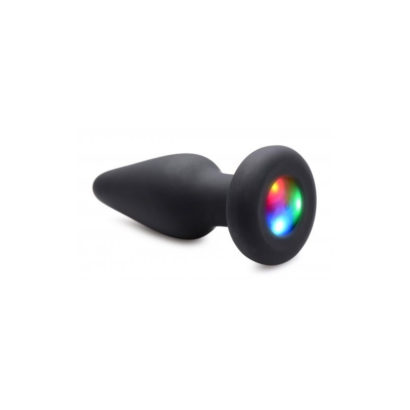 PLUG ANAL EN SILICONE LUMINEUX AVEC LUMIÈRE LED  taille : S