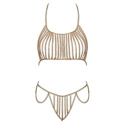 Bikini doré à chaînes de Cottelli